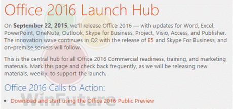 Office 2016 para Windows será lanzado el próximo 22 de septiembre Office 2016 para Windows será lanzado el próximo 22 de septiembre