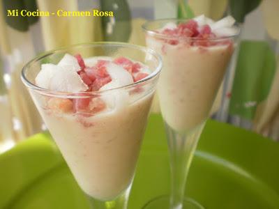 AJO BLANCO MALAGUEÑO DE MELON Y JAMON AJO BLANCO MALAGUEÑO DE MELON Y JAMON