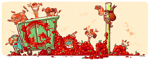 Doodle por el 70 aniversario de La Tomatina