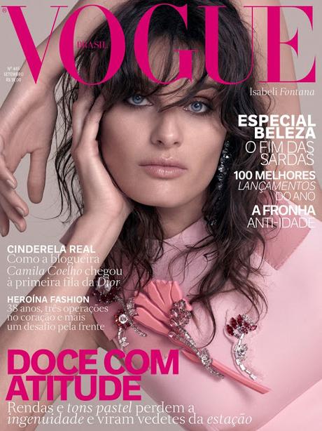 Isabeli Fontana hace doble portada en Vogue Brasil