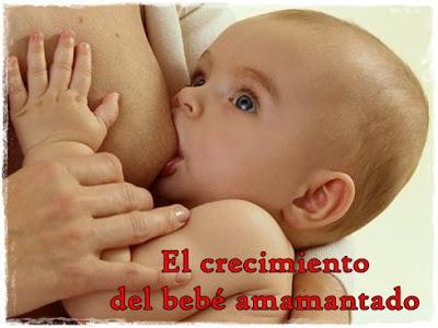 El crecimiento del bebé que toma leche materna El crecimiento del bebé que toma leche materna