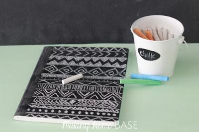 www.yoestolohago.com Cuaderno pizarra chalk paint