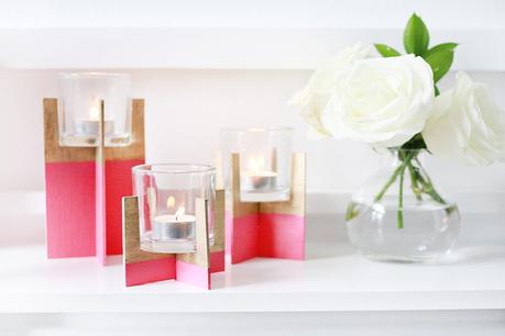 DIY: UNOS SENCILLOS PORTAVELAS CON UN TOQUE DE COLOR DIY: UNOS SENCILLOS PORTAVELAS CON UN TOQUE DE COLOR