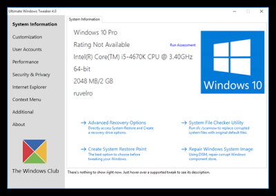 Ultimate Windows Tweaker 4 ya es compatible con Windows 10
