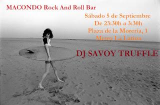 Pinchada de inicio de final de verano de Dj Savoy Truffle en Macondo.