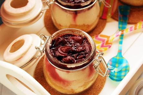 No bake cherry cheesecake in jars No bake cherry cheesecake in jars