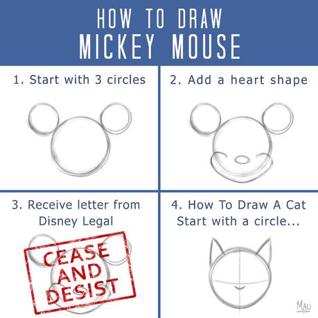 Como dibujar un Mickey Mouse en sólo 4 pasos [Humor]