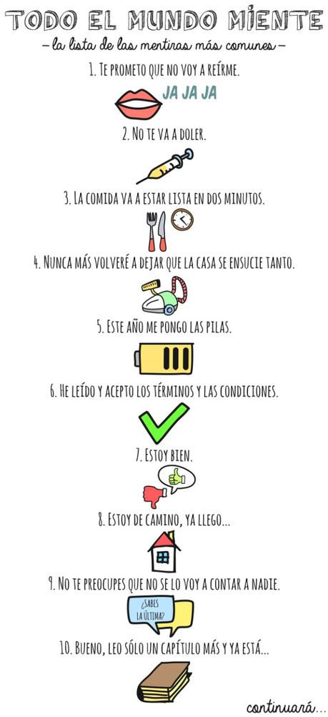 Lista de las mentiras más comunes#curiosidades#mentiras#infografía