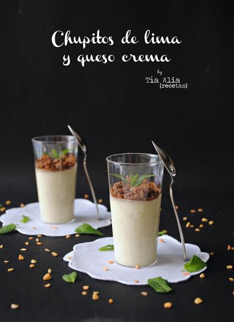 Chupitos de lima y queso crema