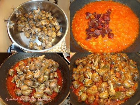 Caracoles con jamón y chorizo Caracoles con jamón y chorizo