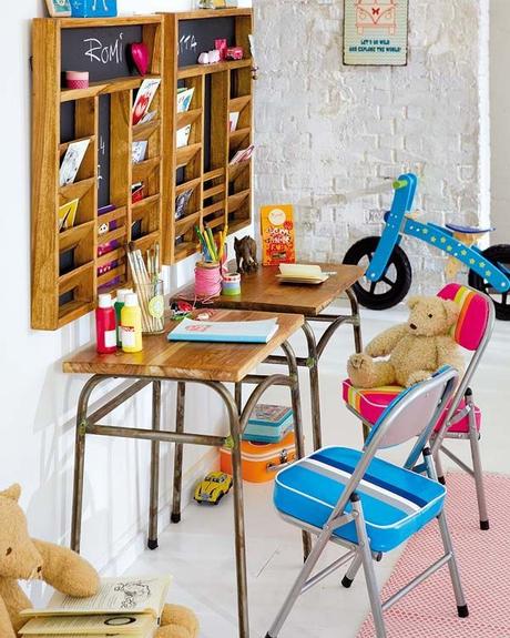 Ideas para montar el escritorio en una habitación infantil