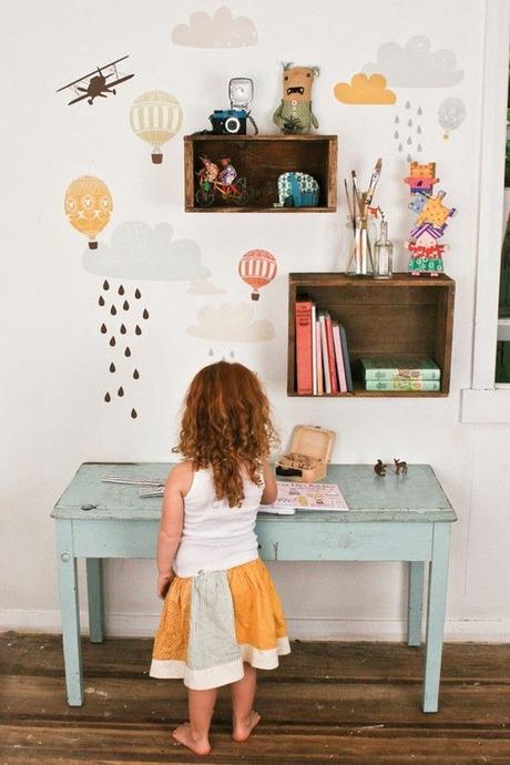 Ideas para montar el escritorio en una habitación infantil