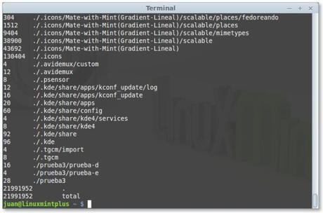 Determinar el tamaño de un directorio con el comando du bitacoralinux-comando-du-05