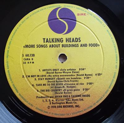 Talkinhg Heads -More Songs About Buildings and Food -Lp 1978 Talkinhg Heads -More Songs About Buildings and Food -Lp 1978