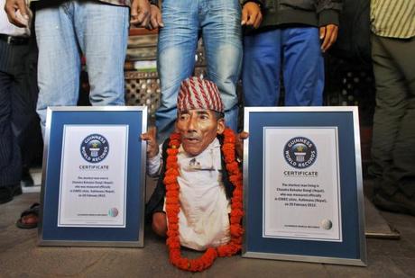 Dangi took the Guinness Book of Records title of shortest man in the world in 2012.