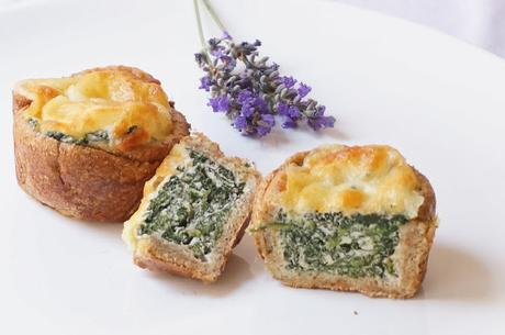 Mini tartas de pan y verdura Mini tartas de pan y verdura