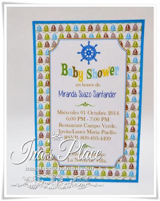 Flores & Barcos - Invitaciones Baby Shower.