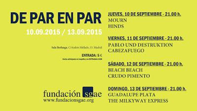 Música en la Sala Berlanga de Madrid con Guadalupe Plata, Hinds, Beach Beach, Pablo Und Destruktion... Música en la Sala Berlanga de Madrid con Guadalupe Plata, Hinds, Beach Beach, Pablo Und Destruktion...
