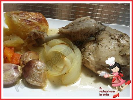 * Muslos de pollo en bolsa de asar (tradicional) * Muslos de pollo en bolsa de asar (tradicional)