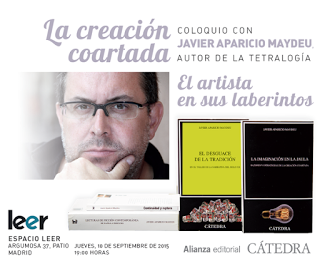 Javier Aparicio Maydeu en Espacio Leer: cuatro notas Javier Aparicio Maydeu en Espacio Leer: cuatro notas