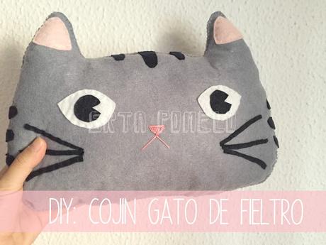 DIY: cojín gato de fieltro. DIY: cojín gato de fieltro.