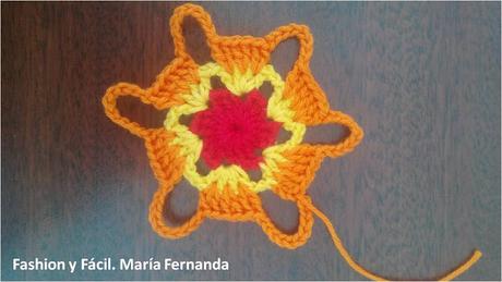 Como empezar a tejer un mandala estrella de seis puntas (How to start to crochet a sta mandala)