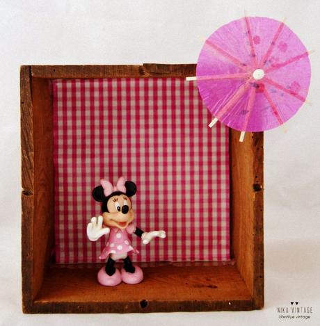 diorama, diy, tutorial, mundo, Minie Mouse, handmade