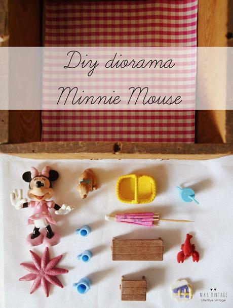 diorama, diy, tutorial, mundo, Minie Mouse, handmade