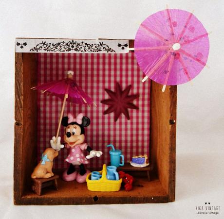 diorama, diy, tutorial, mundo, Minnie Mouse, handmade