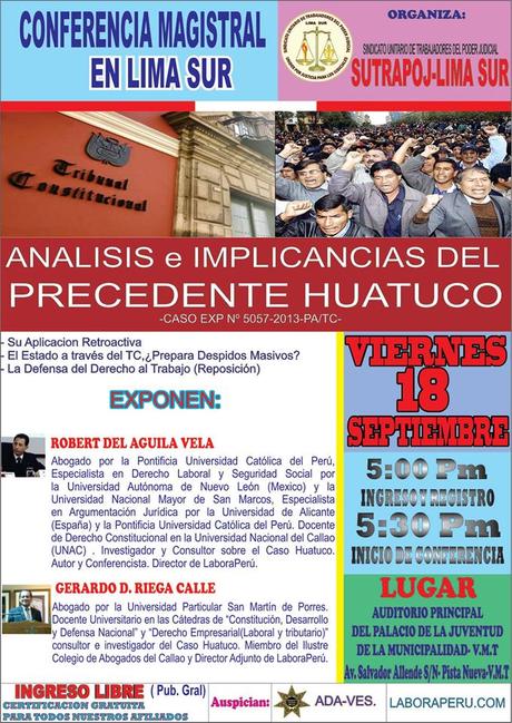 Conferencia Magistral: Análisis e implicancias del Precedente Huatuco