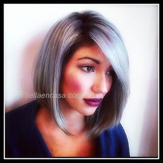 Tendencia de color, cabello gris plateado paso a paso