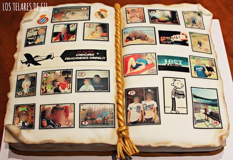 PASTEL-PARA-CHICO-ALBUM-FOTOGRAFICO-CON-FONDANT-CAKE-HAPPY-BIRTHDAY