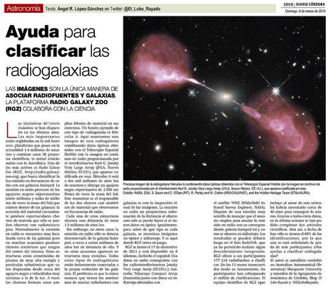 Zoco de Astronomía: Ayuda a clasificar radiogalaxias