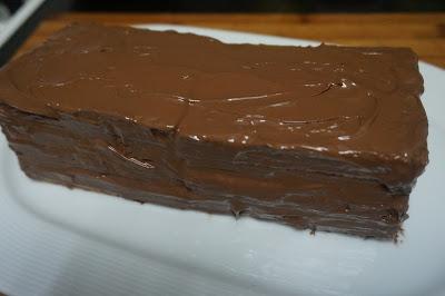 Tarta de Nutella con galletas Tarta de Nutella con galletas