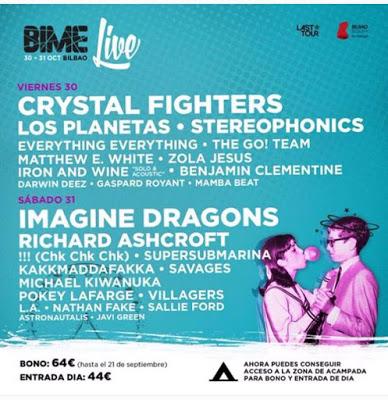 Richard Ashcroft, Los Planetas, Stereophonics y Crystal Fighters completan el BIME Live 2015