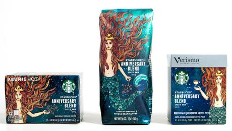 La sirena de Starbucks cobra vida en el packaging de su Anniversary Blend