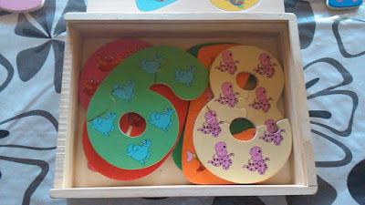 Piezas de madera para formar numeros #Puzzles de madera