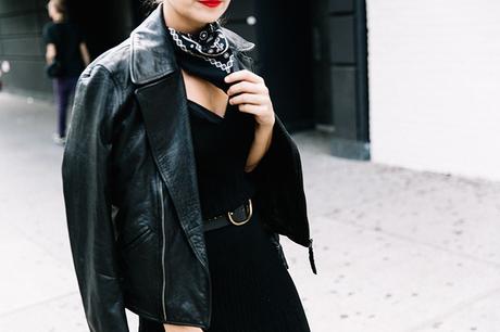 Polo_Ralph_Lauren-NYFW-New_York_Fashion_Week-Total_Black_Look-Mountain_Boots-Leather_Biker_Jacket-Topknot-Street_style-Brand_Ambassador-1