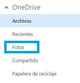 Descargar álbumes en OneDrive