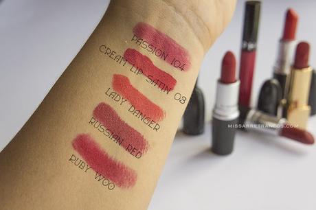 TOP 5: labiales rojos.