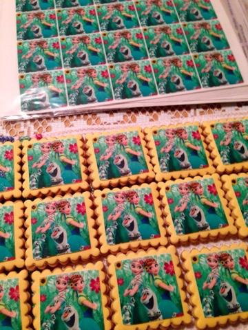 Galletas Frozen Fever con papel de azúcar Galletas Frozen Fever con papel de azúcar