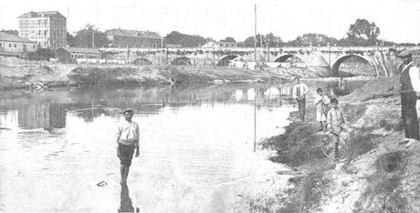 El crimen del Puente de Segovia (1916) Antonio Garcia en el lugar del hallazgo