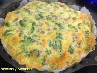 QUICHE DE BROCOLI Y JAMÓN