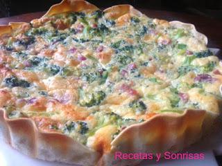 QUICHE DE BROCOLI Y JAMÓN