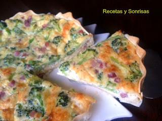 QUICHE DE BROCOLI Y JAMÓN