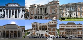 Réplica Minecraft del Museo Nacional del Prado, Madrid, España.