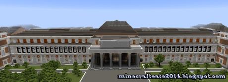 Réplica Minecraft del Museo Nacional del Prado, Madrid, España.