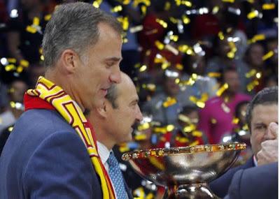 '¡Sois la leche!', dijo el rey a la selección española de Eurobasket.