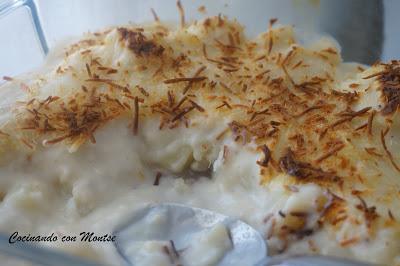 Coliflor con bechamel al horno