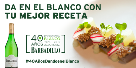 Taco de atún con cítricos y crujiente verde y rosa ...  para el Concurso de Bodegas Barbadillo #40añosdandoenelblanco